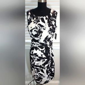 Alfani White & Black Floral Aqua de Parma Abstract Rose Dress NWT